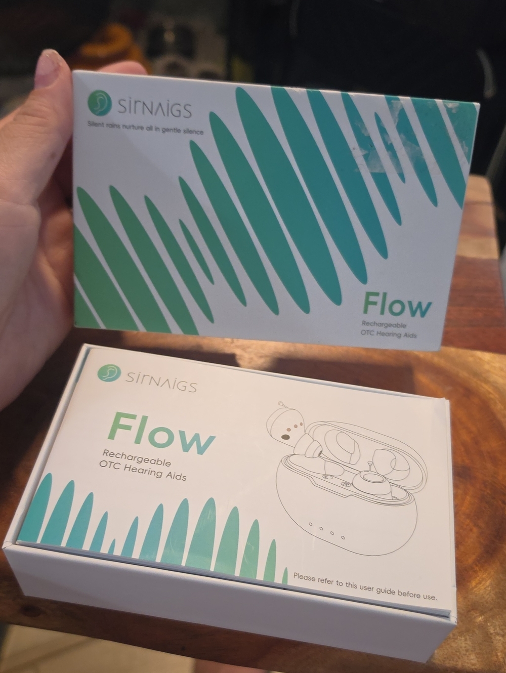 Flow Rechargeable OTC Hearing Aids - Green